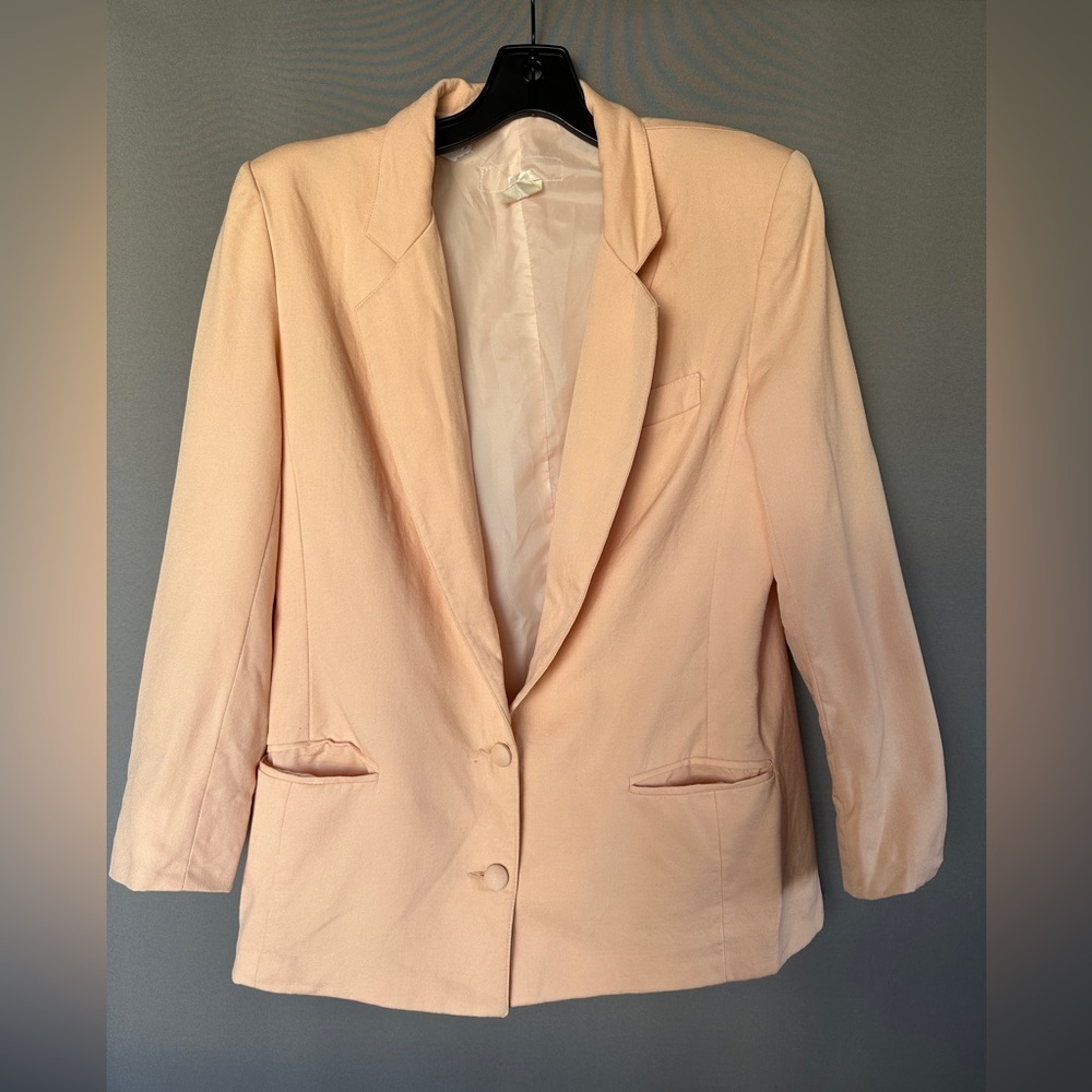 Vintage Elegant Peach Women's Blazer